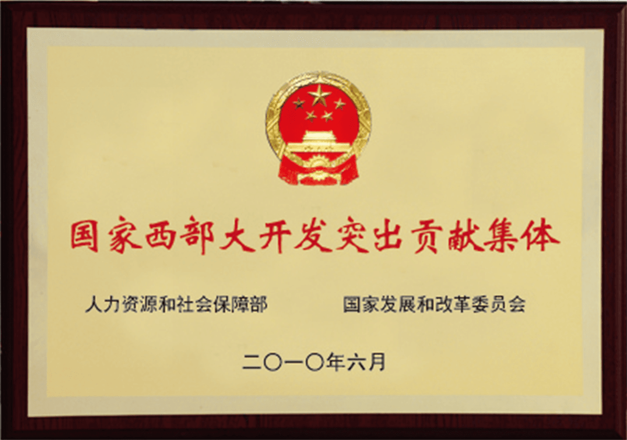 国家西部大开发突出贡献先进集体